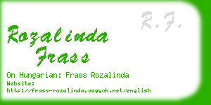rozalinda frass business card